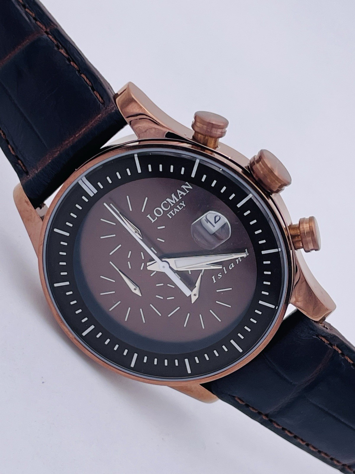Locman Island Chrono Rubber/Titanium 40mm Watch 620BBNIPL/375 Hot Discount New