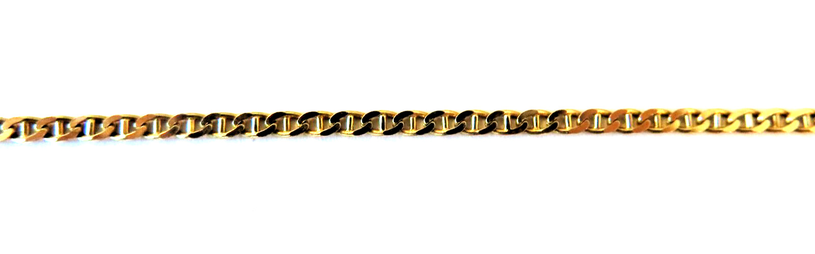 PRB Real Solid 14K Yellow Gold Thin Mariner Link Chain Necklace 24″LONG 2.5 mm