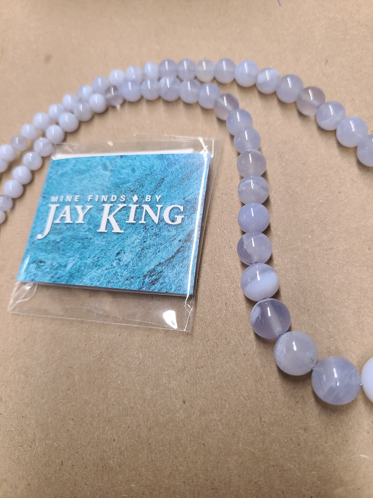 Mine Finds By Jay King Blue Chaldecony Beaded Necklace 18″