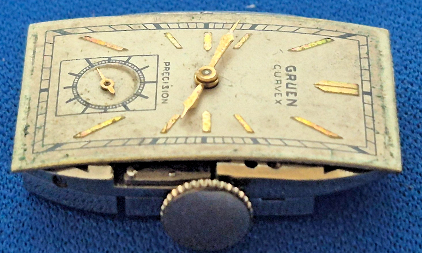Extremely Rare Fancy Gruen Curvex Gold Filled Vintage Watch Unrestored Condition