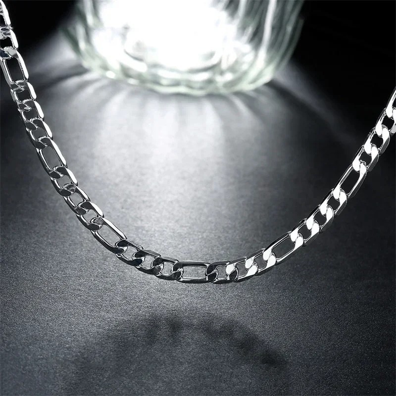 Mens 925 Sterling Silver Chain Necklace for Man Women