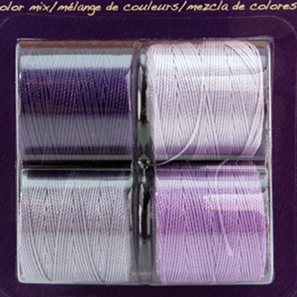 S-Lon Bead Cord .5mm Lilac Purple Mixture 28577 (4 spool)