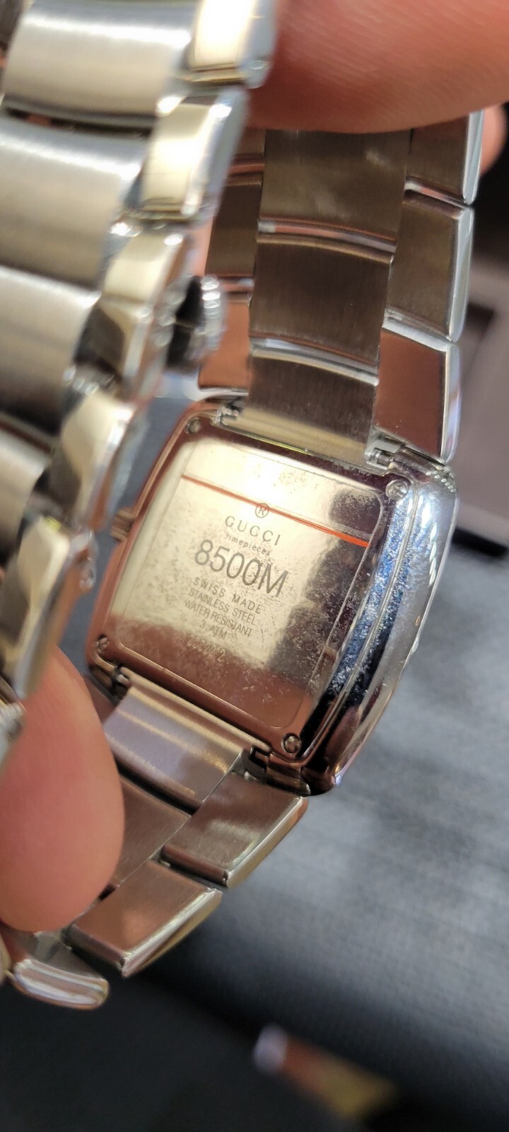 GUCCI 8500M Men’s Watch Stainless Steel Complete W/Box & Papers