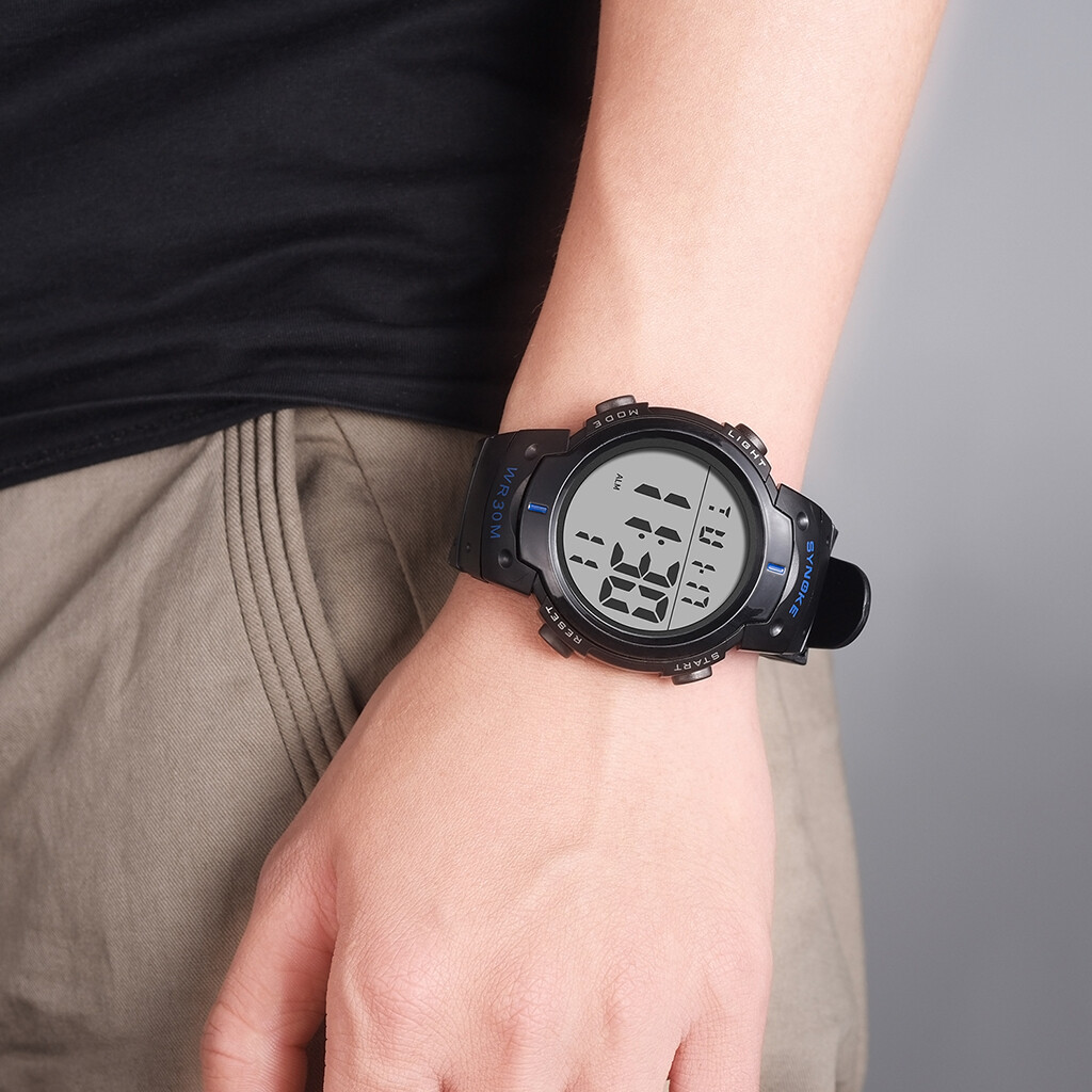 Mens Waterproof Digital Sports Watch LED Screen Large Face Military Watches Gift