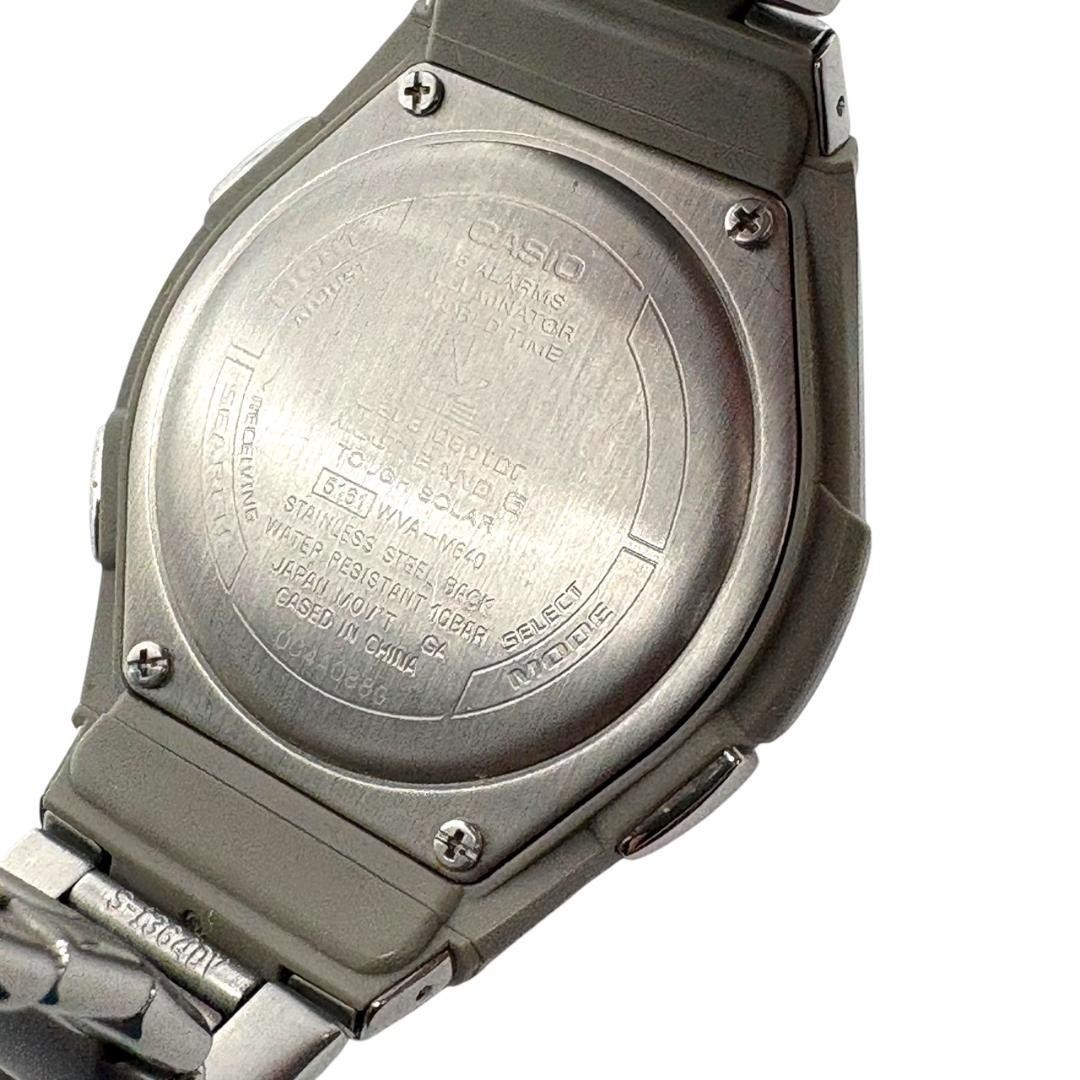 [Radio-controlled solar watch] CASIO Wave Ceptor WVA-M640 Navy From Japan