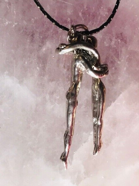 925 Hanging Bodies Male and Female Pendant Hanging Around Together by JKL 170