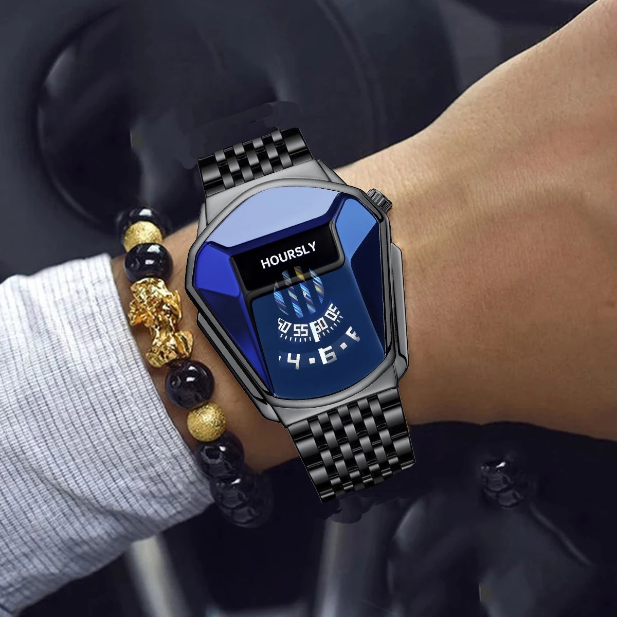 Men’s New Trend Motorcycle Personality Waterproof Quartz Watch