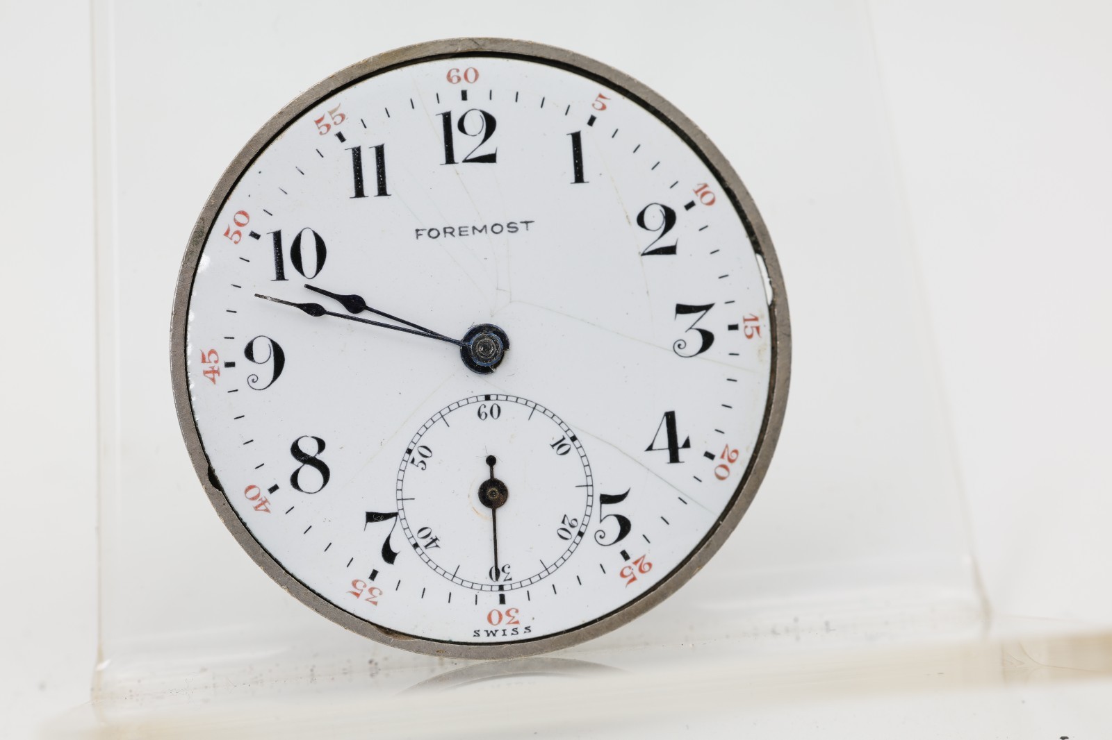 FOREMOST LANGENDORF 7j SWISS POCKET WATCH MOVEMENT 39.7mm FOR REPAIR (FB)