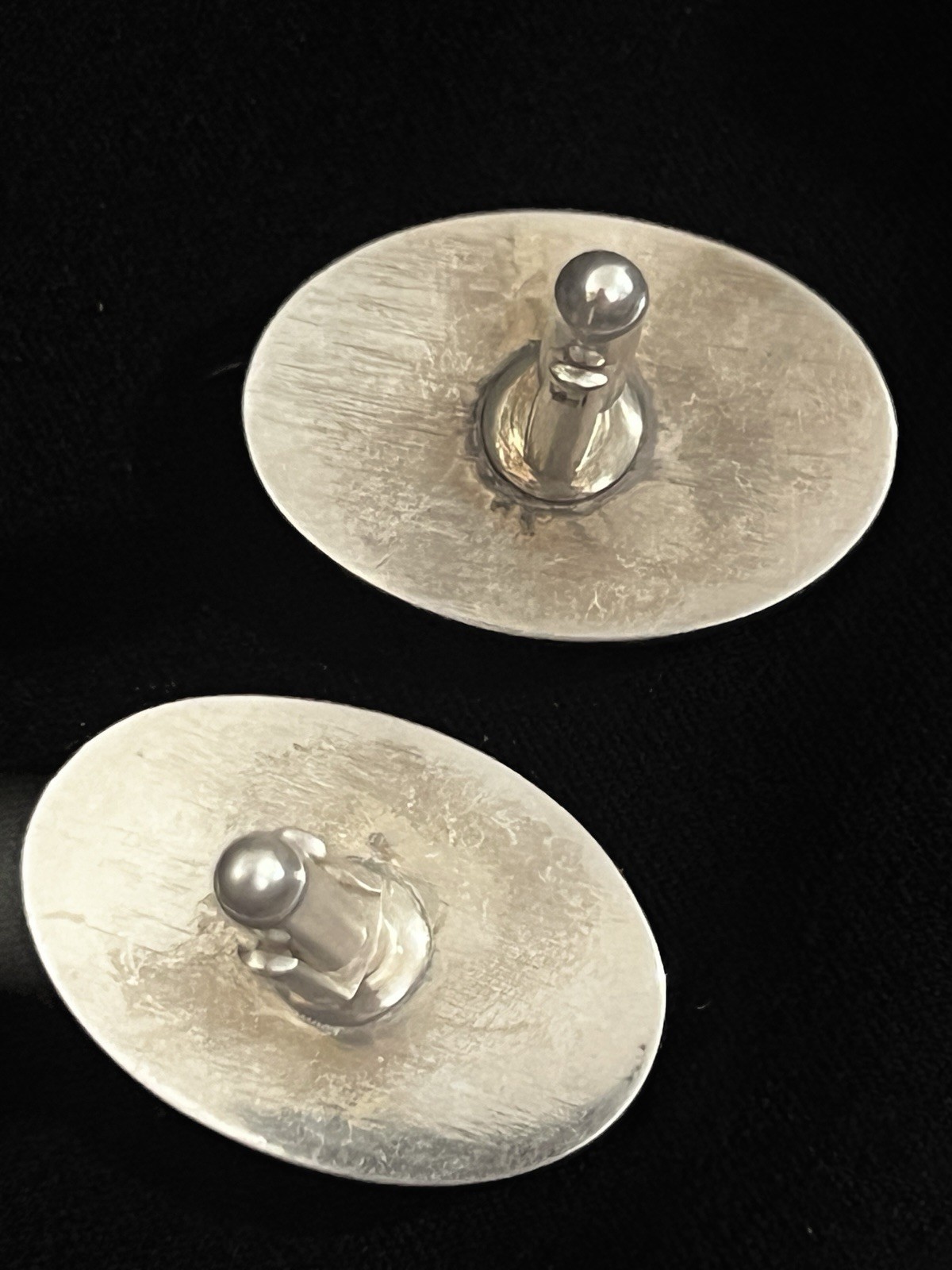 VINTAGE STERLING SILVER LARGE CUFFLINKS MULTI-STONE CROSSES DECORATION 36.3G