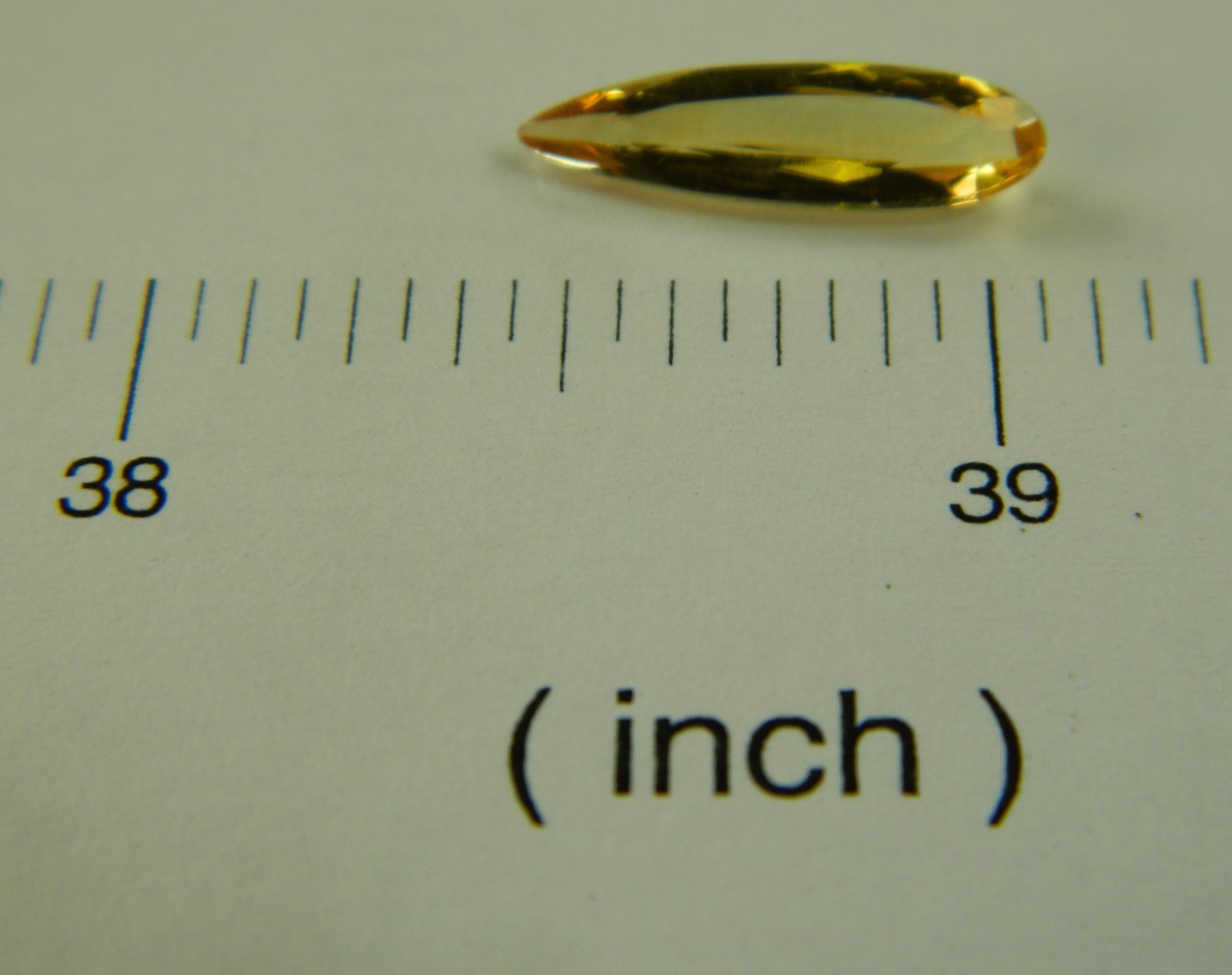 Imperial Topaz 1.85 Ct Clarity IF Pear Cut Natural Golden Brazil I075