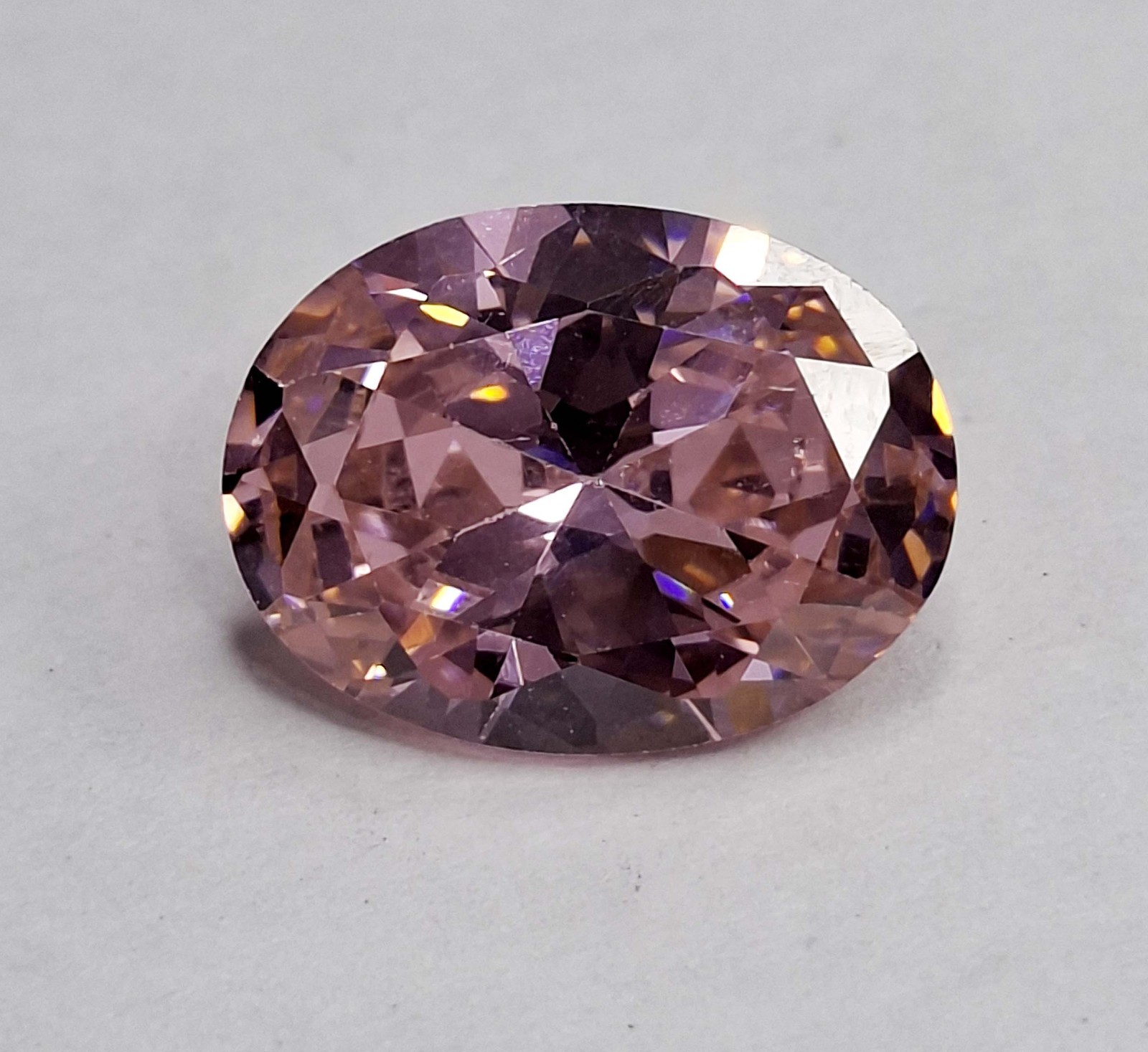 Pink Zircon Oval Cut 16-18 Ct Cambodia Natural Certified Loose Gemstone RK869