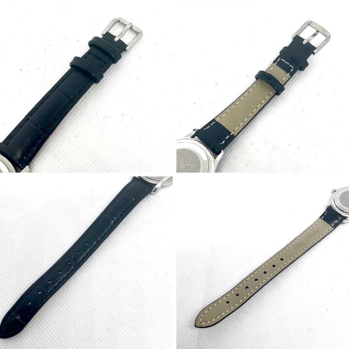 GUCCI 5500L ladies wristwatch black dial new aftermarket strap installed working