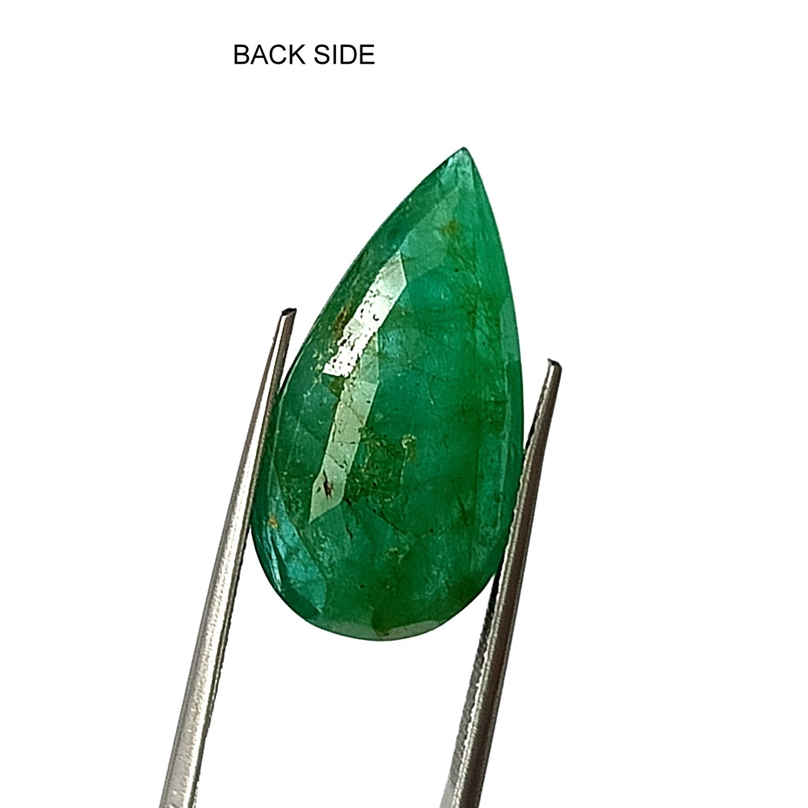 13.45 Carat Pear Shape Natural Zambian Green Emerald Faceted Gemstone 13.3X25 MM