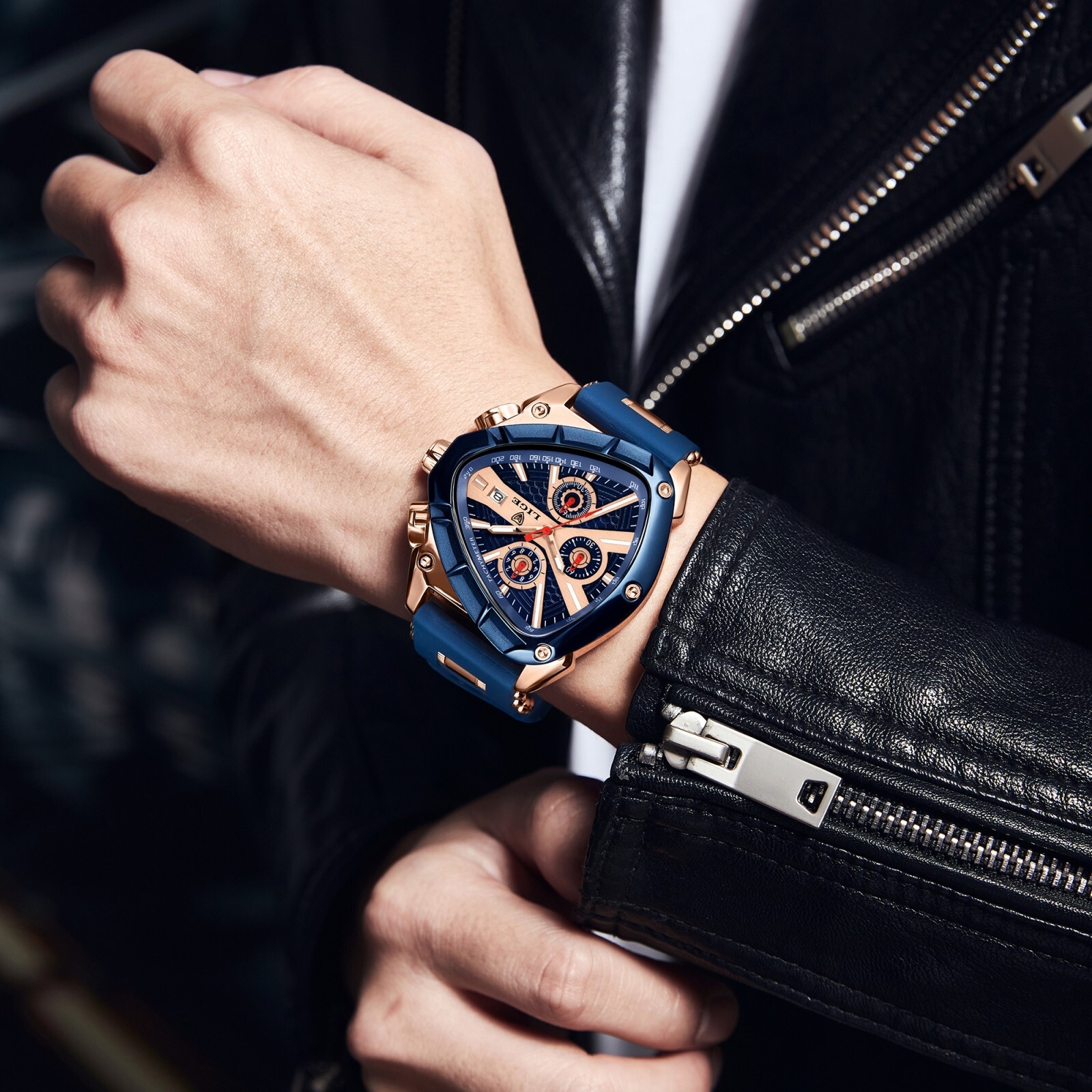 Luxury Men Watch Quartz Sport Analog Date Chronograph 3ATM Waterproof Wristwatch