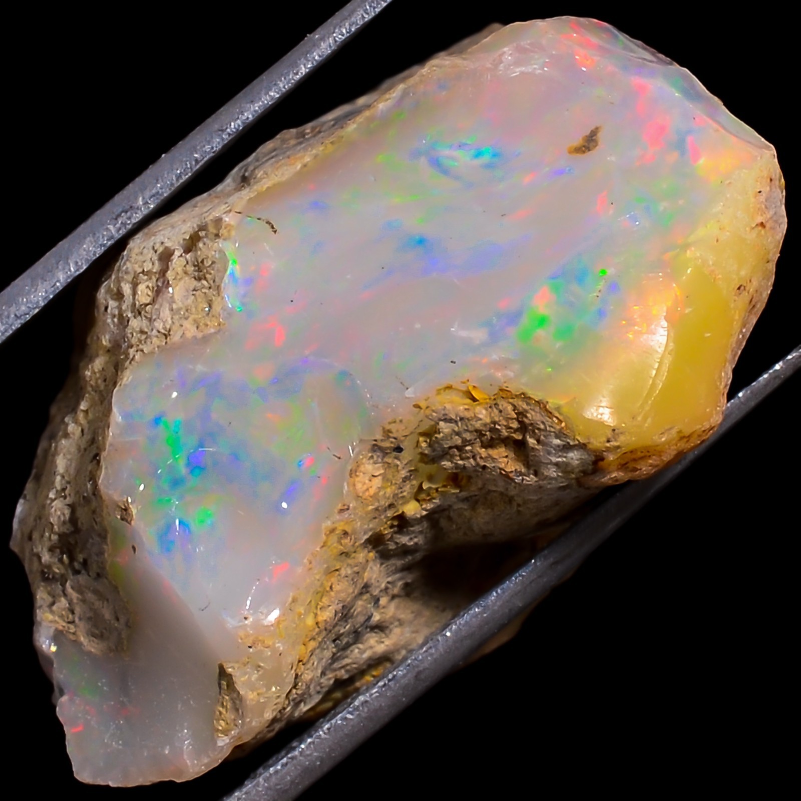 Natural 36.85 CTS Untreated Ethiopian Opal Rough Welo Fire Opal Rough 23X26X15mm
