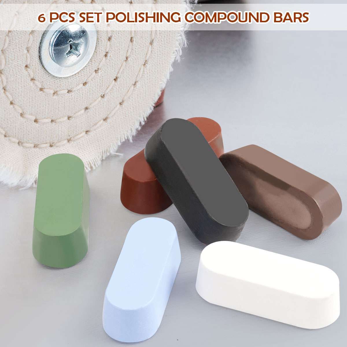 6 Pcs Metal Buffing Polishing Compound for Buffing Wheel Buffing Wheel Compound