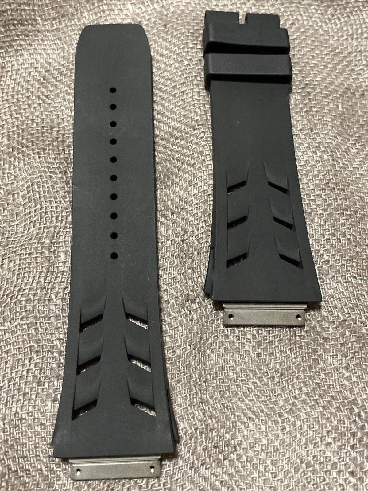 Replacement Black Rubber Watch Strap For Richard Mille RM67 M Style