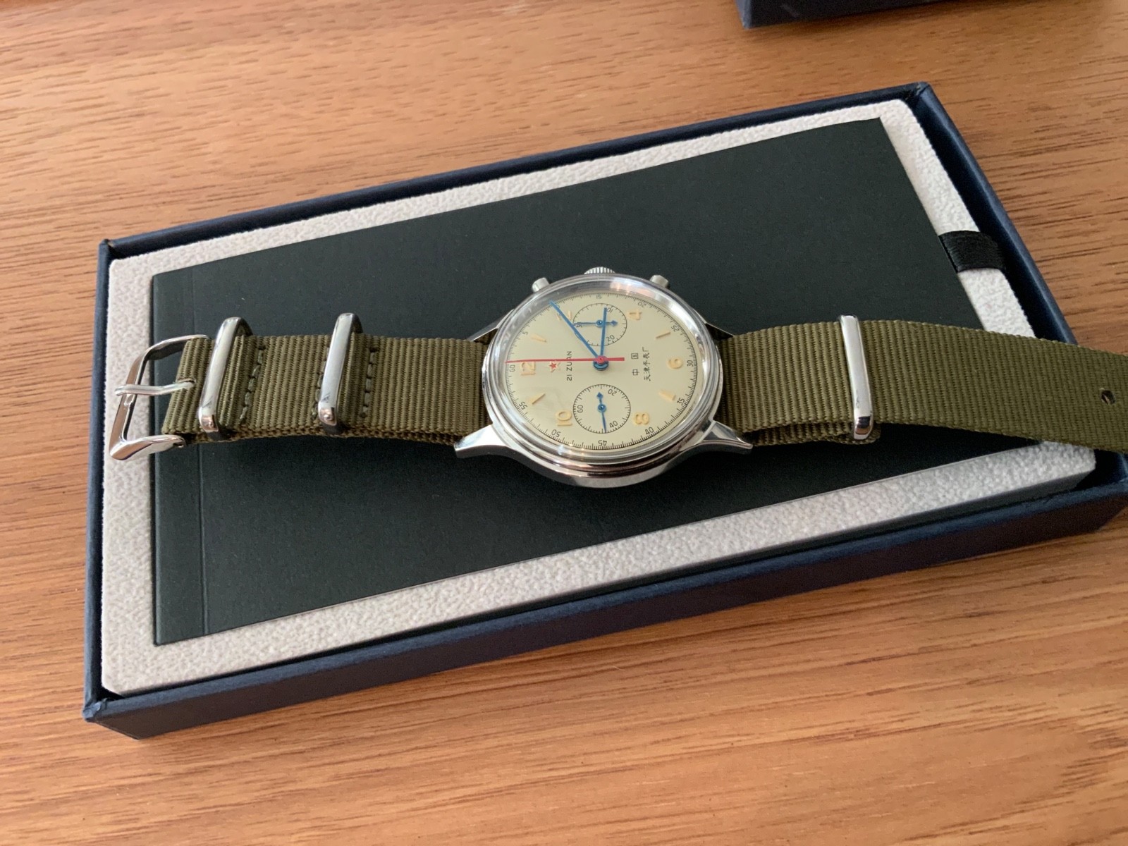 Seagull 1963 ST1901 38mm Acrylic Manual Wind Pilot’s Chronograph Watch US Seller