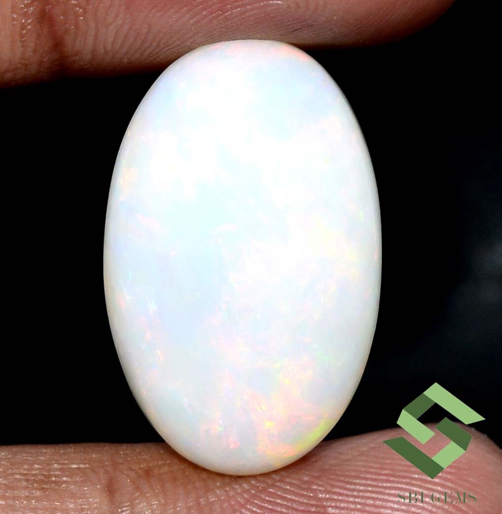 27×17 mm Natural Ethiopian Opal Oval Cabochon 22.50 CTS Multi Fire Loose Gems