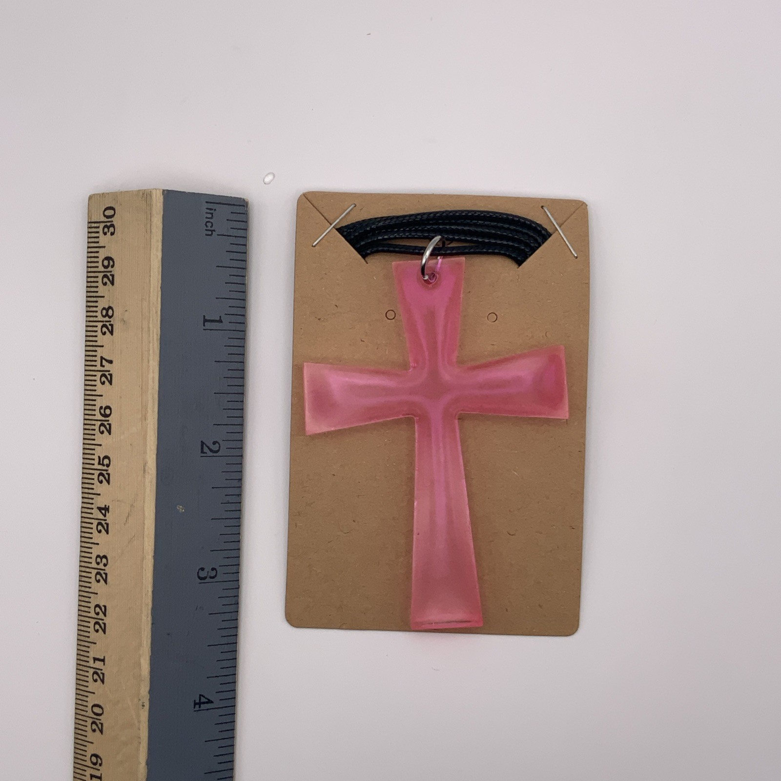 House Of David Handmade Cross Necklace Neon Pink Bulk Available