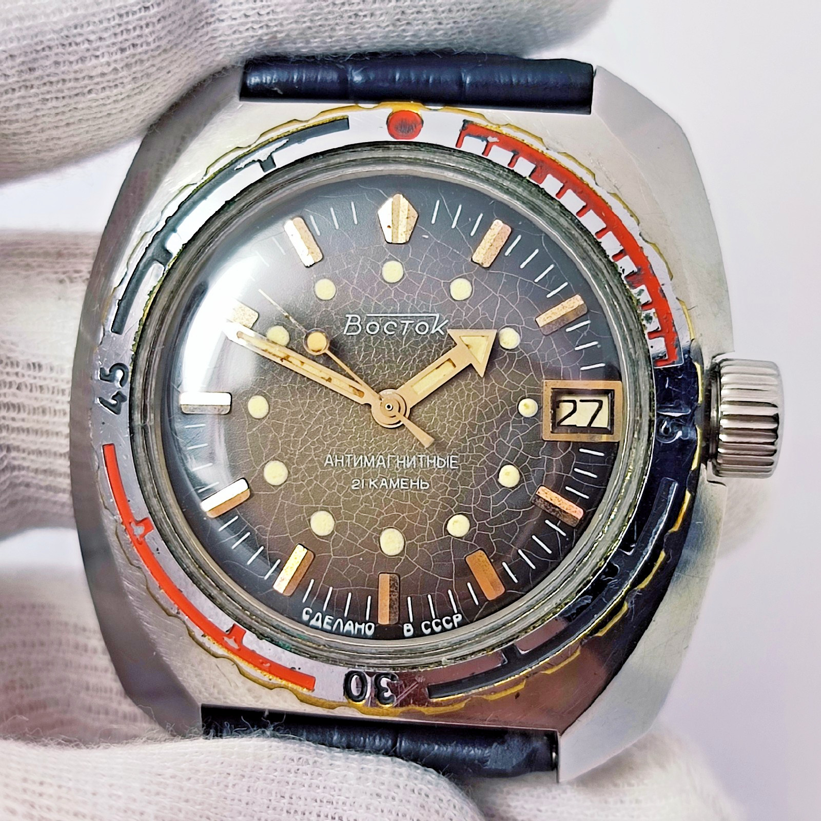 ⭐ Vintage Soviet watch Vostok amphibian military 2416.B automatic made in USSR