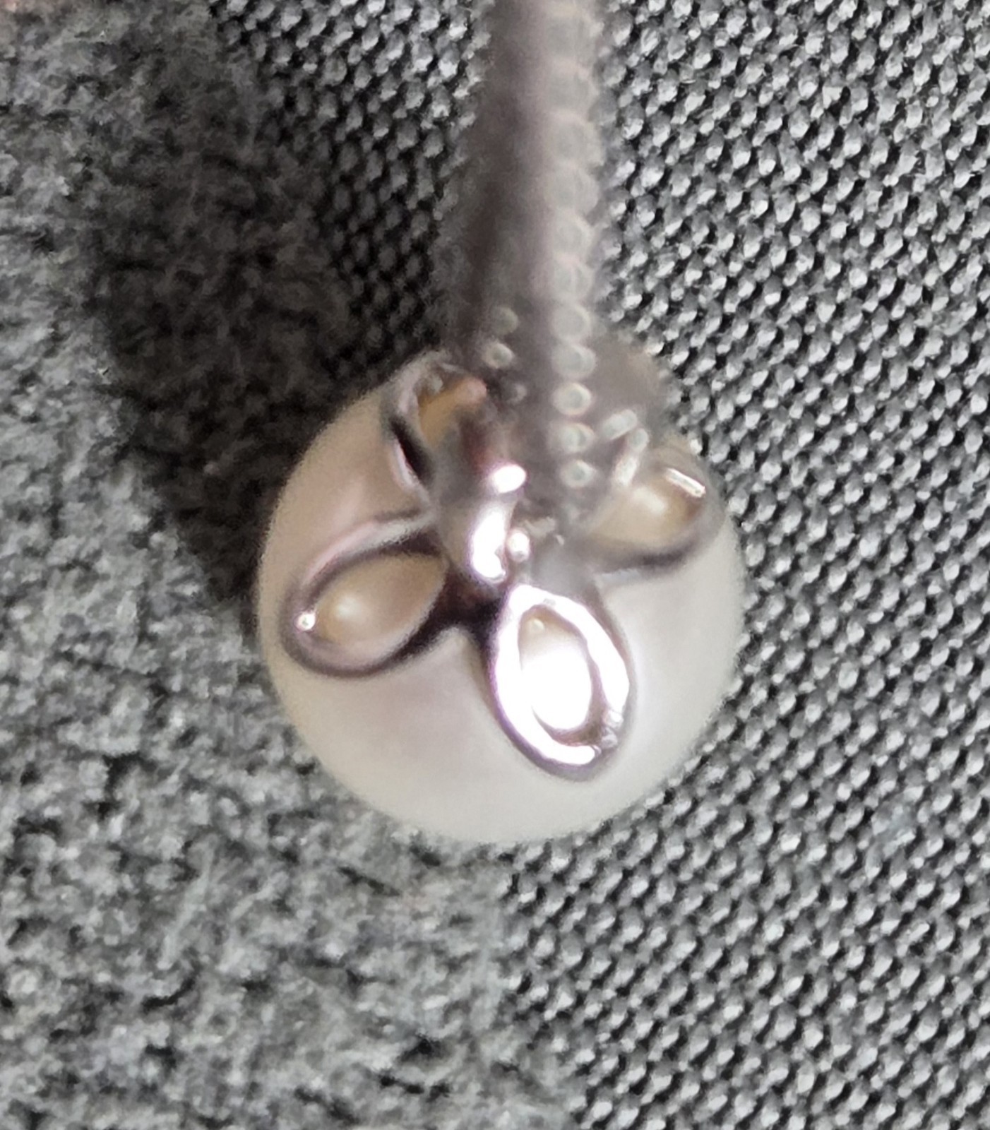 EFFY BH 14k White Gold Akoya Pearl Pendant With 925 Silver 16″ Necklace