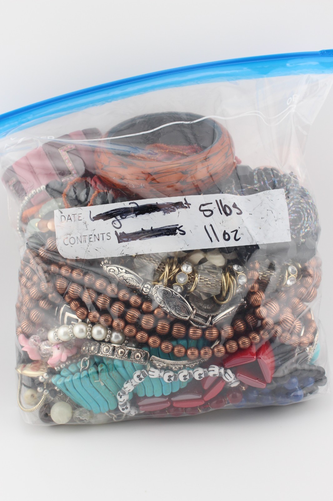Lot 5 pounds 11 ounces mystery bag jewelry necklaces bracelets