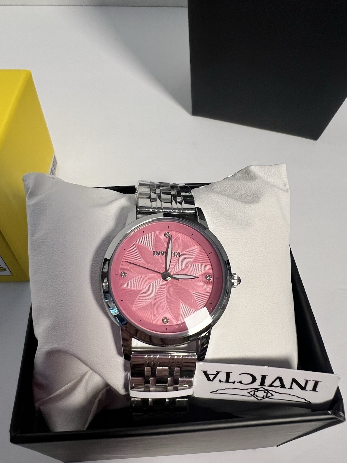 New Invicta Pink Tigerlily Wildflower Women’s Watch – 34mm, Silver