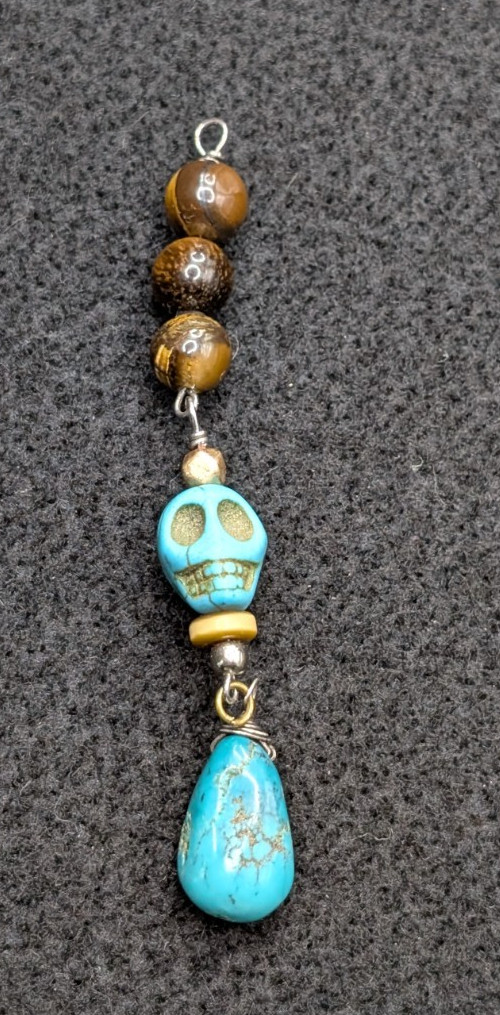 Evil Eye/Sugar Skull Beaded Zipper Pull Charms
