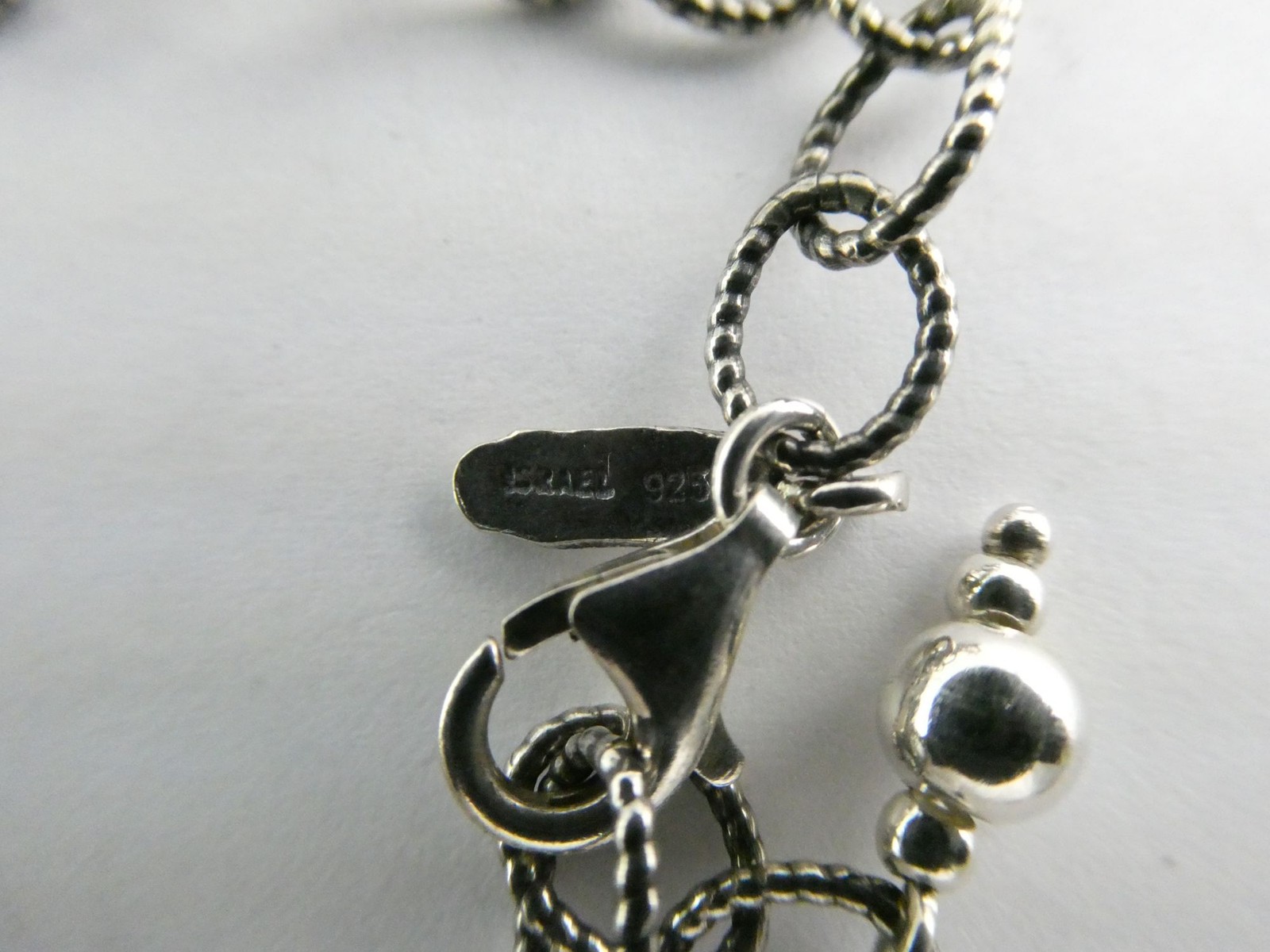 Opulenza Israel Sterling Silver Cross Bracelet 925 8 Inch Length 8.5g Weight