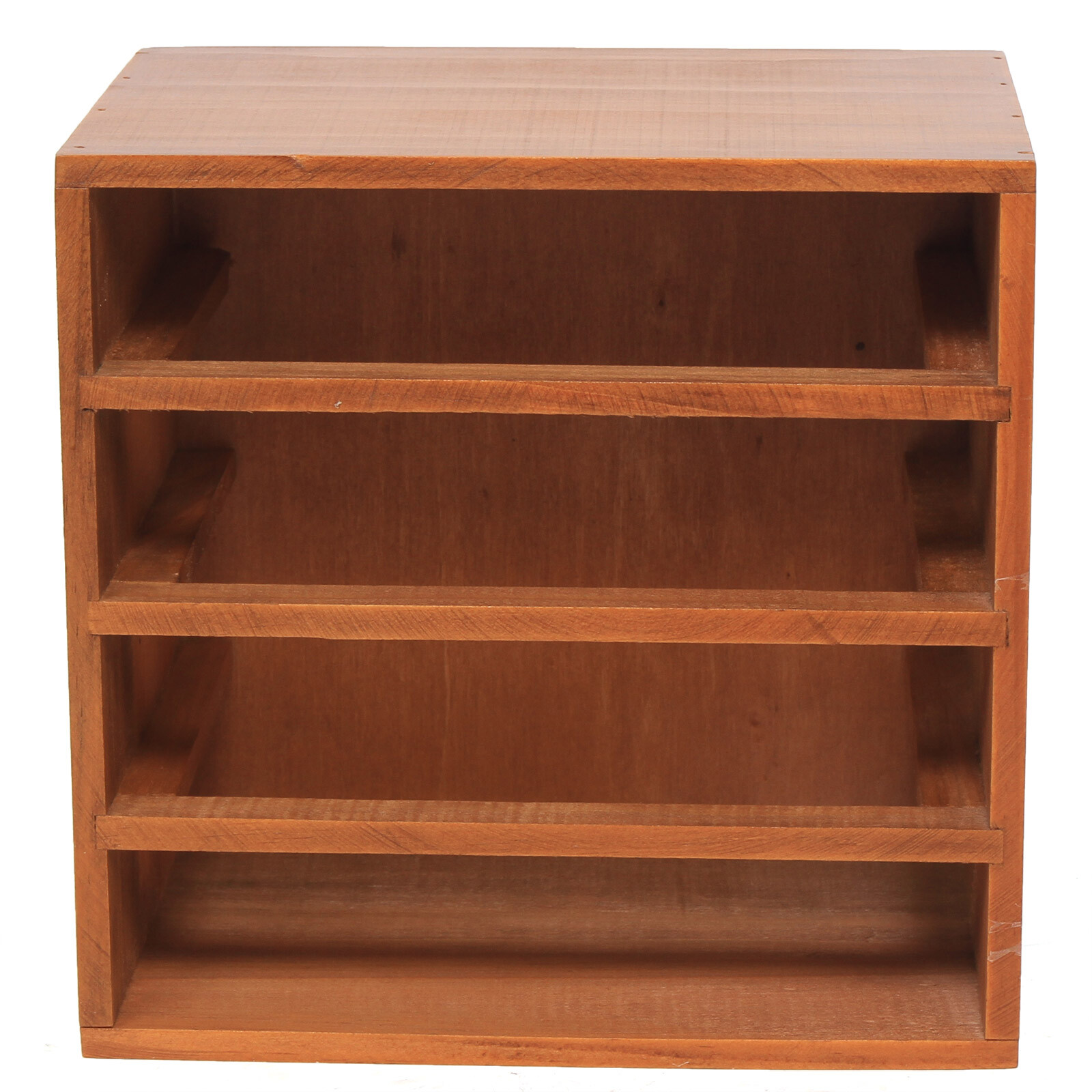 Wooden Display Riser Storage Box 24.5 × 17.5 × 24 cm Remote & Jewelry Organizer