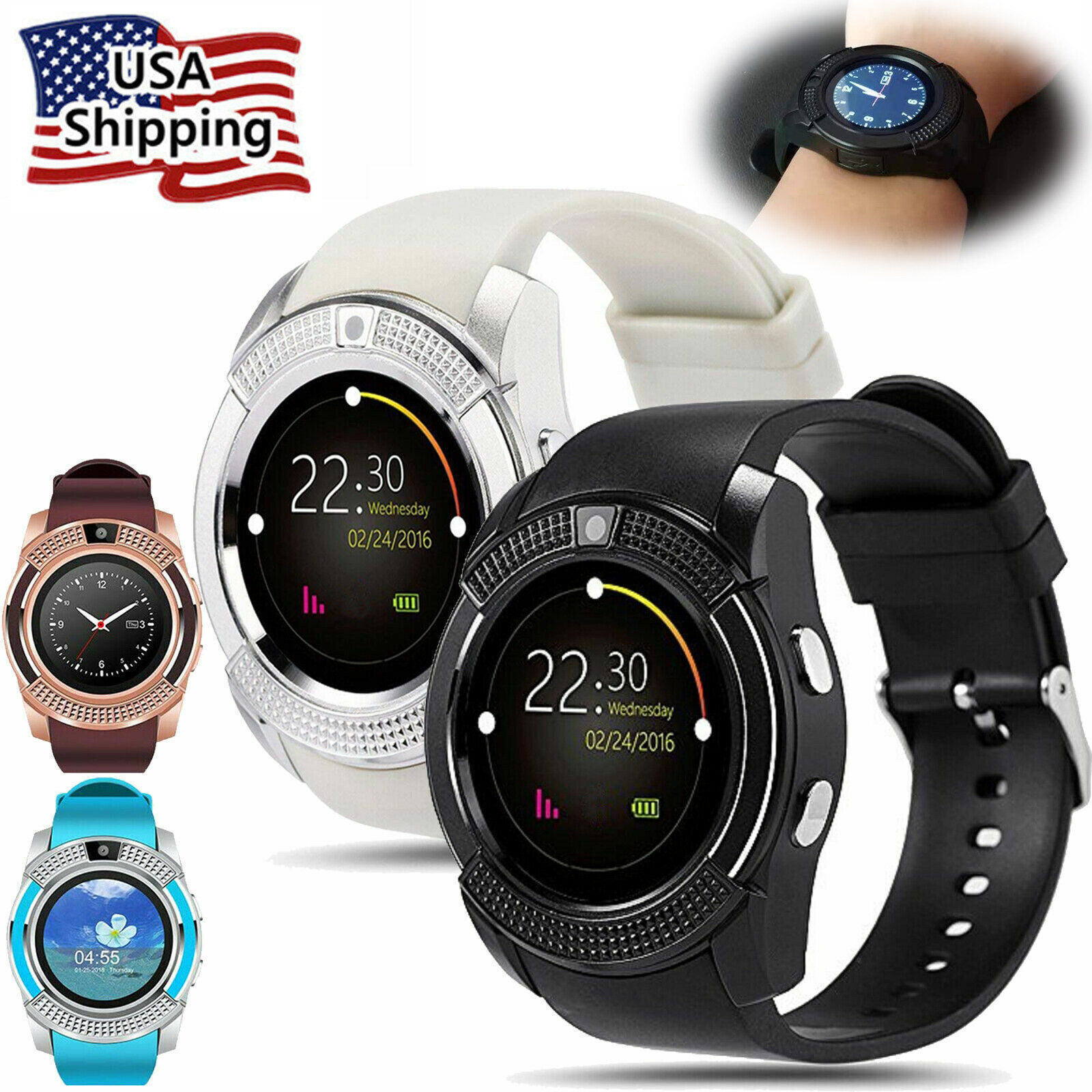 Bluetooth Smartwatch Unlocked Smart Watch Phone Answer/Make Call For Android