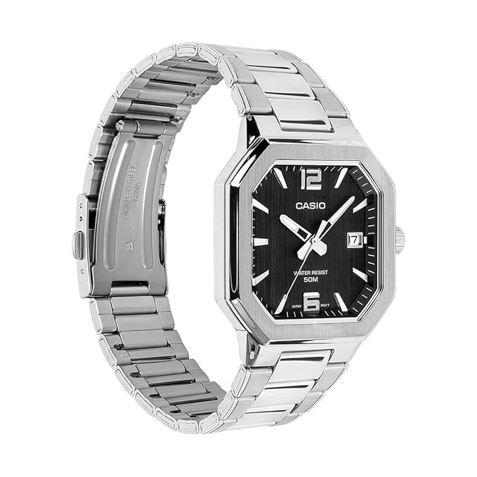 Casio MTP-B195D-1AV Men’s Stainless Steel Watch Black Dial Date
