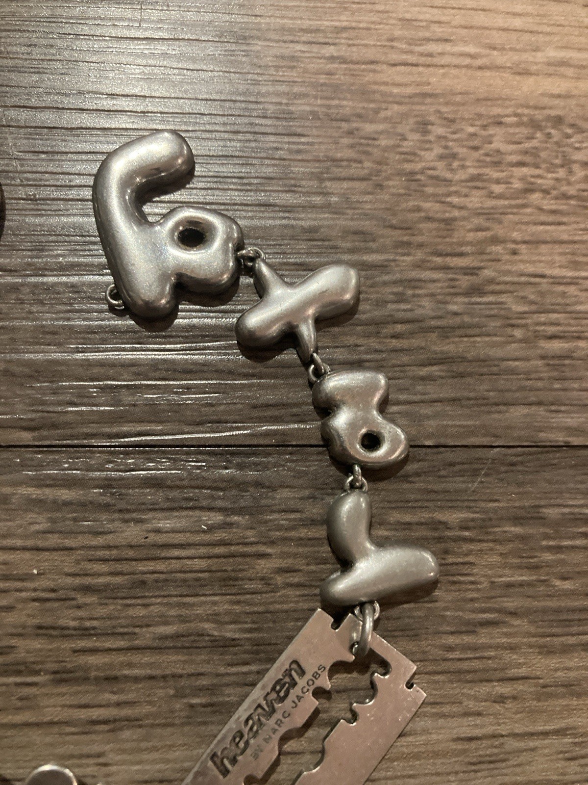 Marc Jacob’s Stray Rats Necklace Heaven Razor Blade Pendant 10.5” Partial