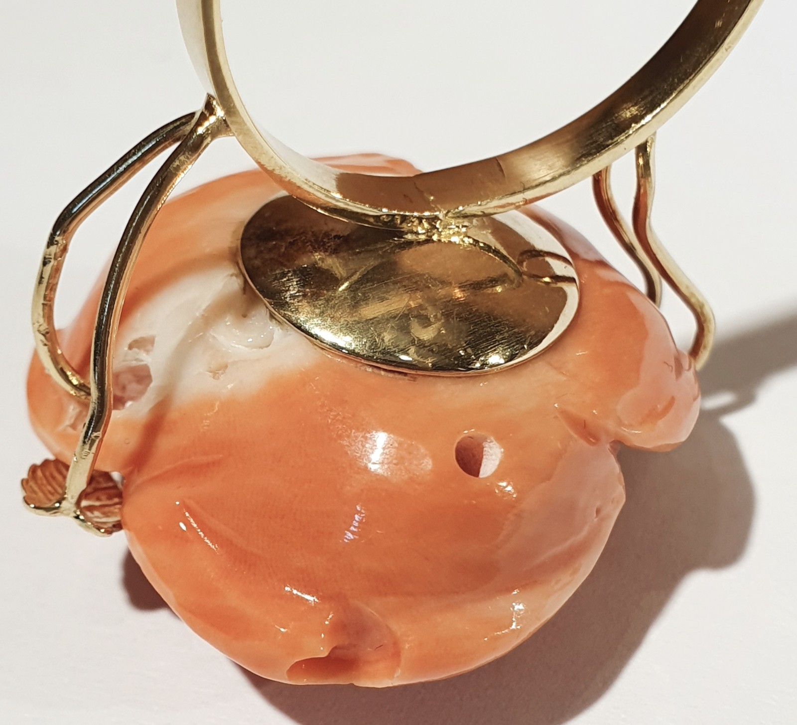 Gold and Coral Ring
