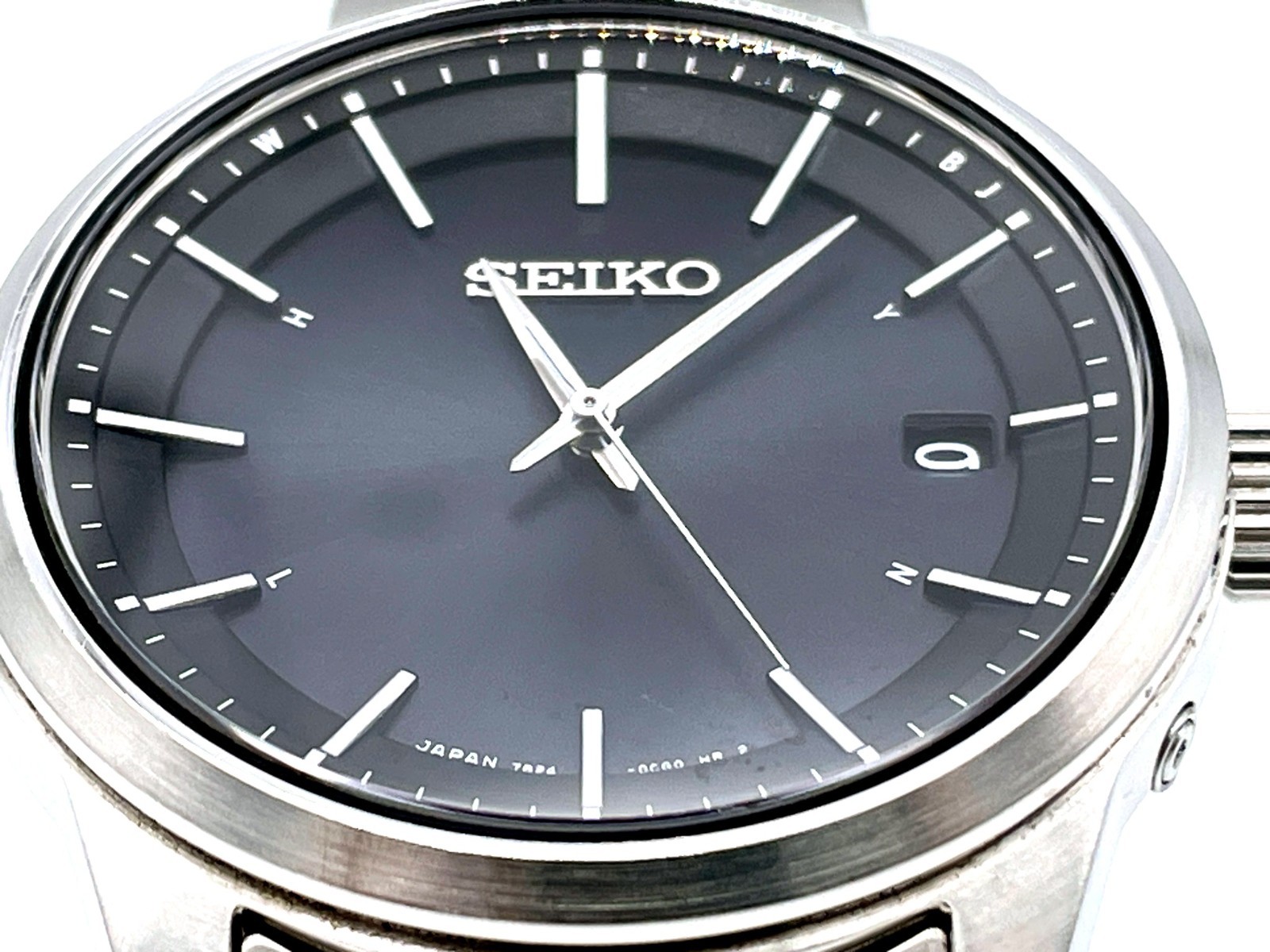 SEIKO Radio Wave Control Solar Men’s Watch Stainless Black Dial 7B24-0BJ0 40mm