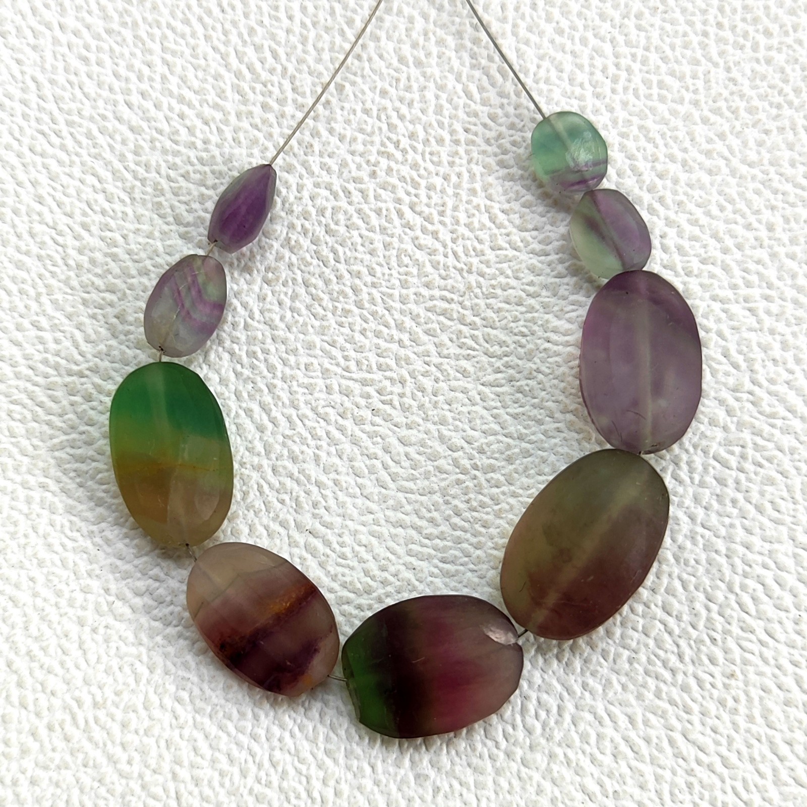 9-19 mm Rainbow Fluorite Unpolished Nugget Beads 5″ Strand Natural Brazil Origin