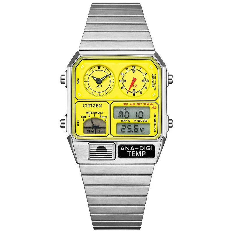 Citizen Ana Digi Temp JG2170-59Y Limited 500 Yellow Record Label Watch