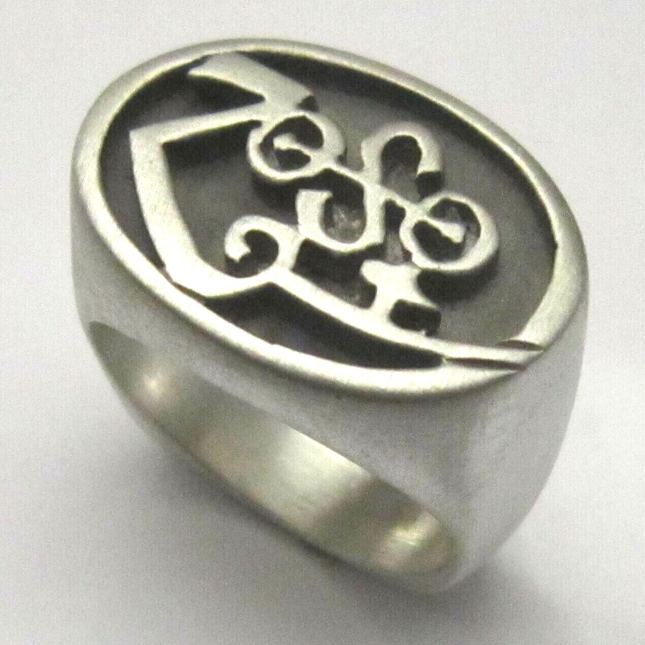 MJG STERLING SILVER OVAL ZOSO RING. JIMMY PAGE. LED ZEPPELIN. STARTS AT SIZE 10