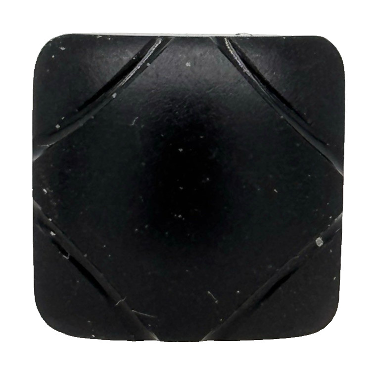 Antique Carved Black Onyx 12K Gold Single Tuxedo Stud Button Art Deco Unique