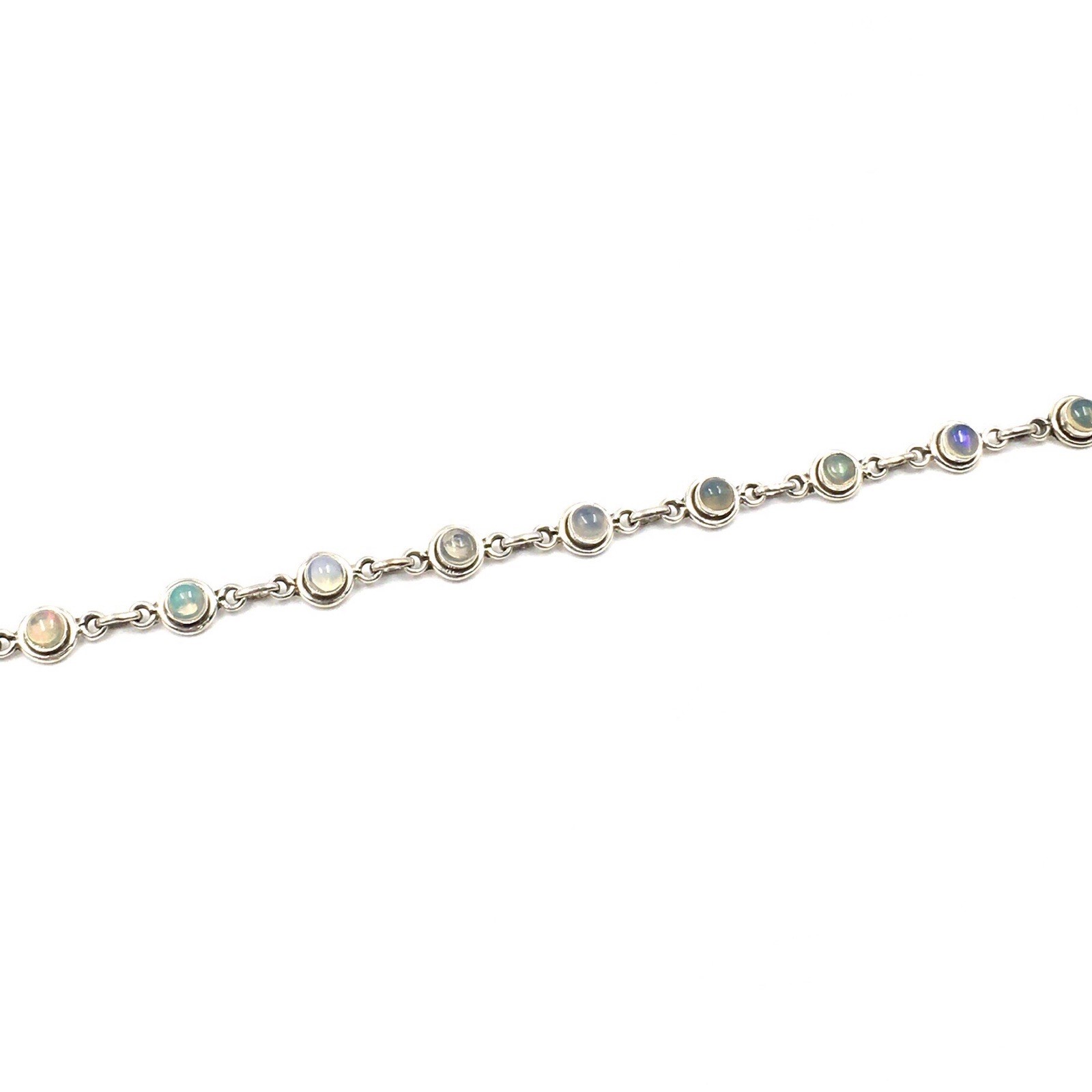 19-21.5cm Bracelet 925 Sterling Silver Opal Tennis Bracelet 4.9c Jewelry Multicolor