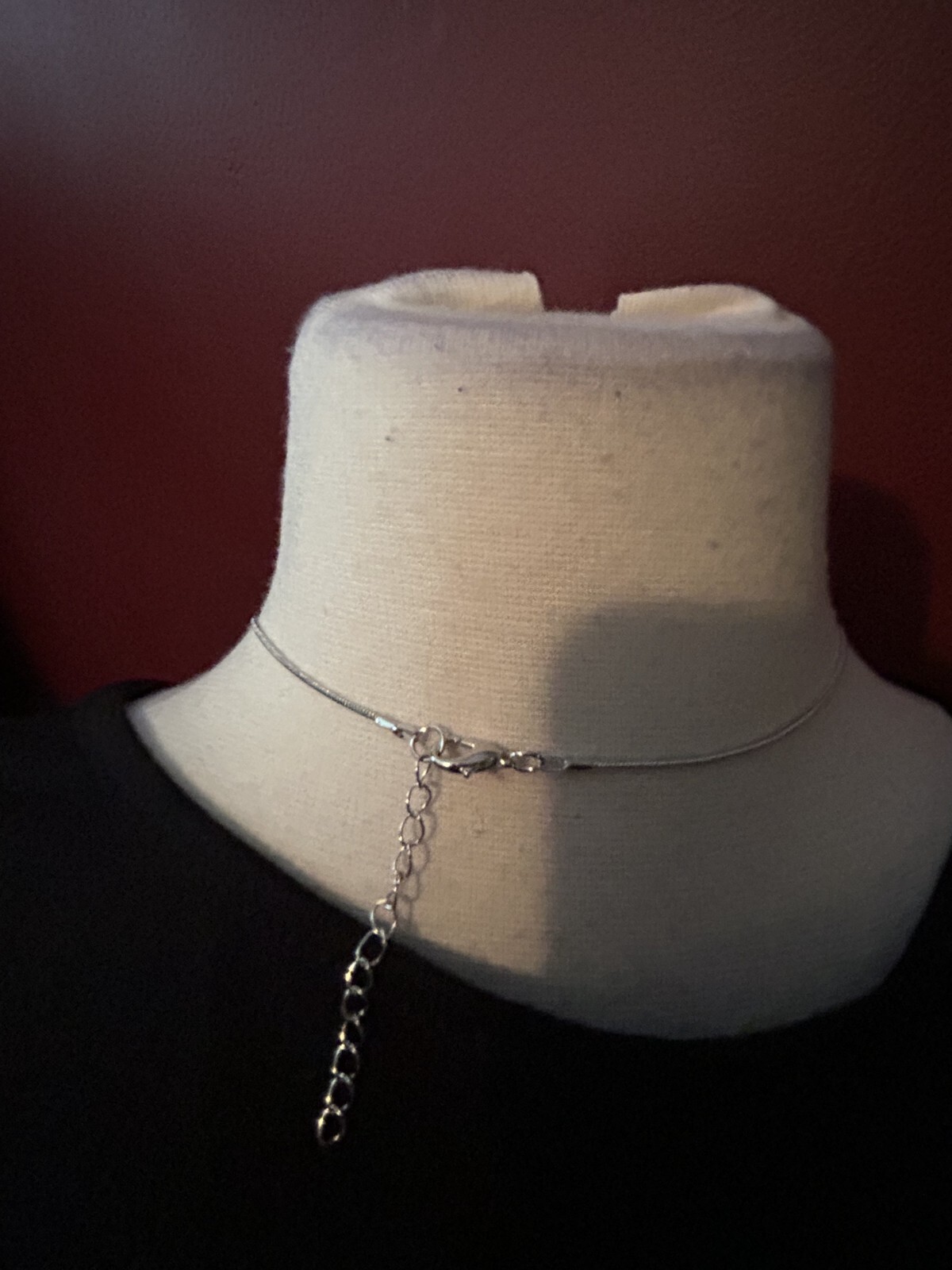Austrian Crystal Pear Shaped Pendant Necklace (20-30″) in Silvertone