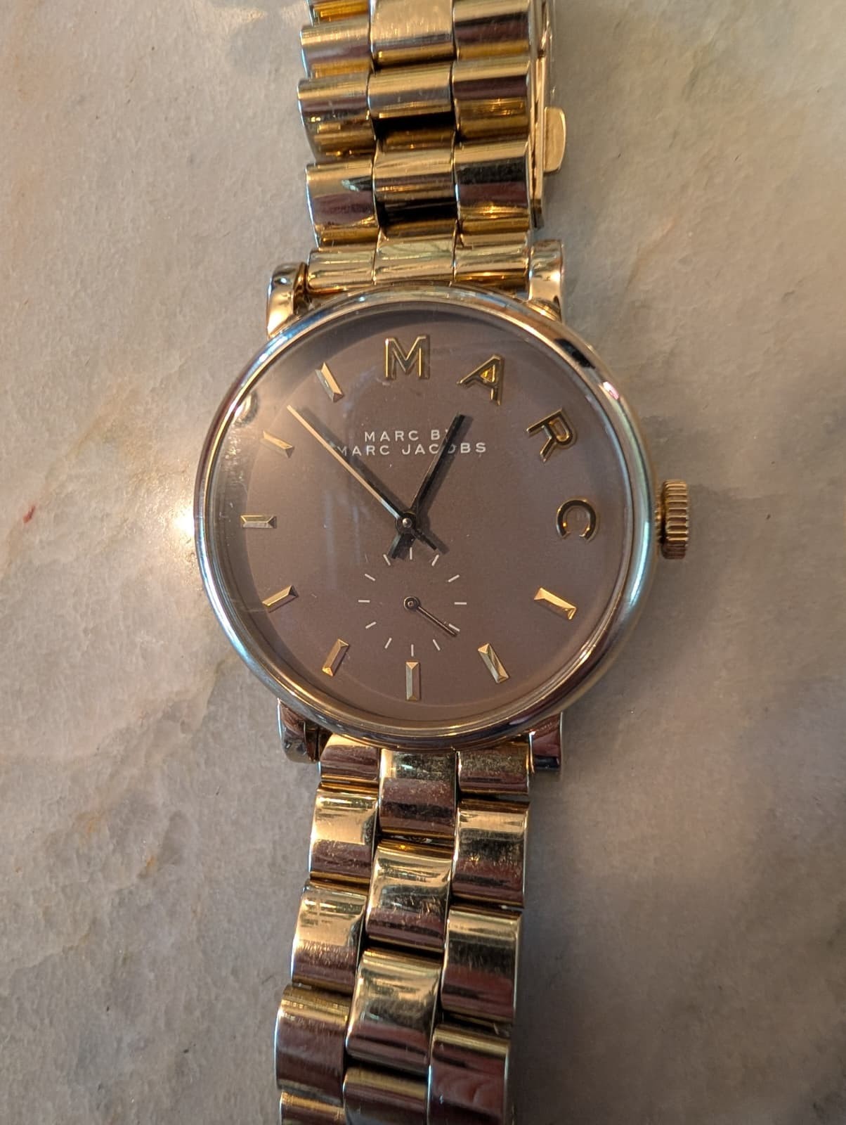Marc by Marc Jacobs Wristwatch Baker Quartz MBM1266 Gold Bracelet