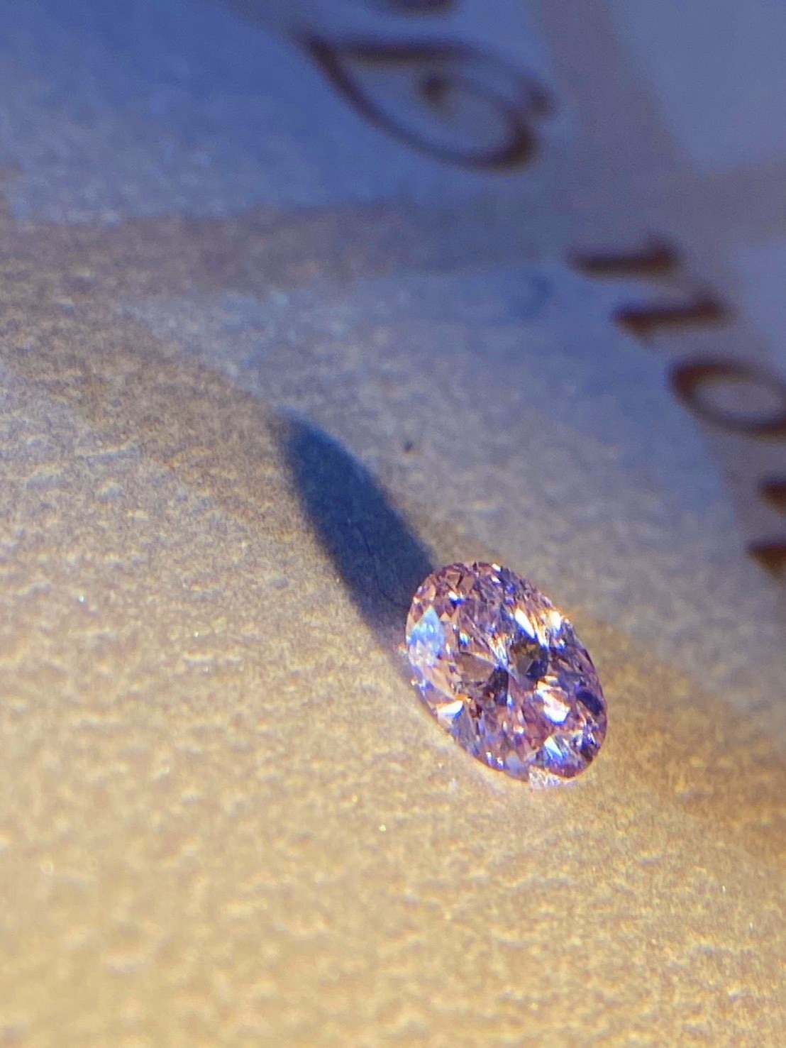 [jerseychou] Natural Fancy pink diamond 0.14 ct , Even, GIA