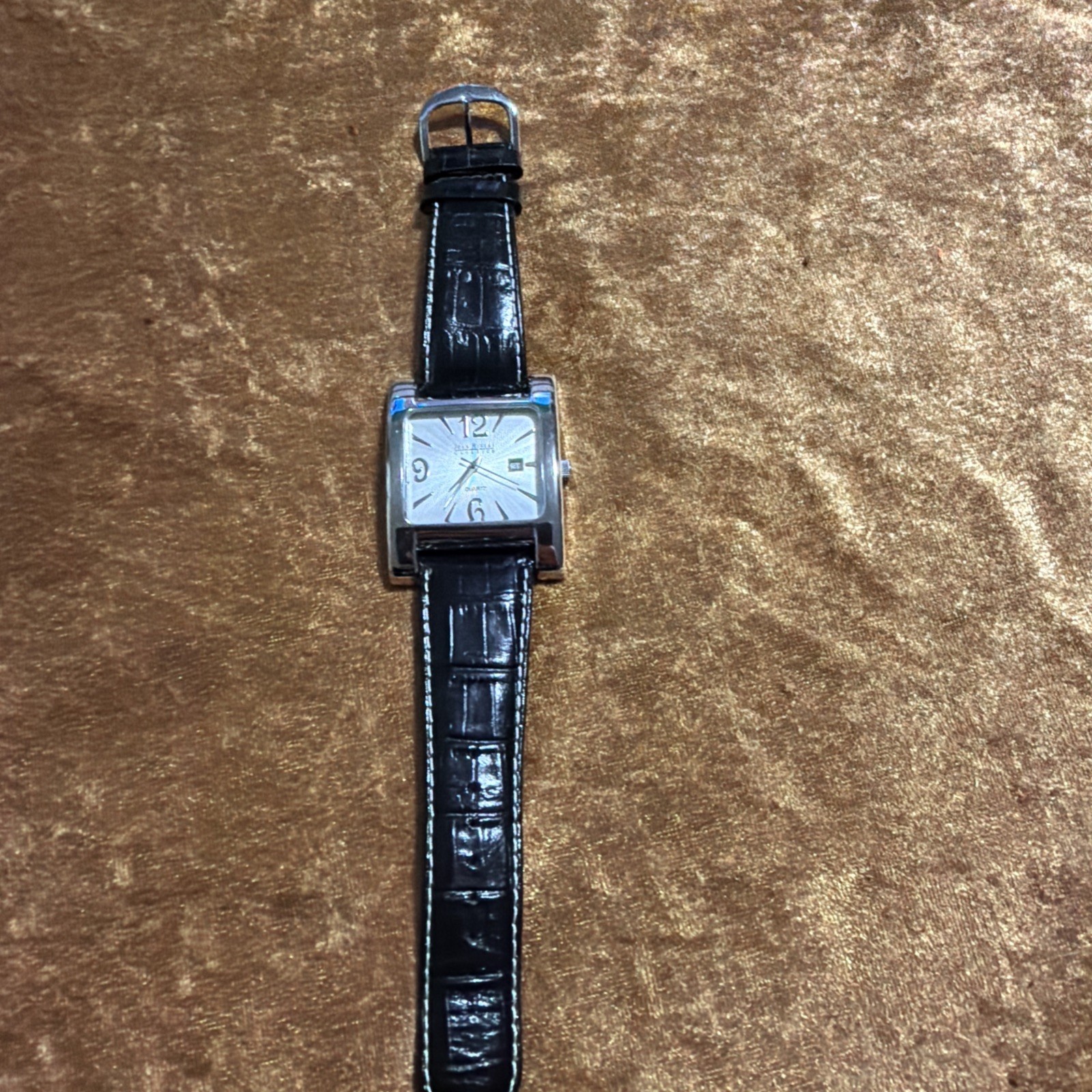 Vintage Joan Rivers Classics V377 Women’s Boyfriend Watch Black Leather Band
