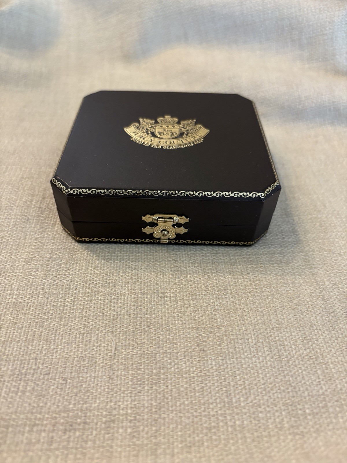 juicy couture necklace box 3.75in X 3.75in (box only)