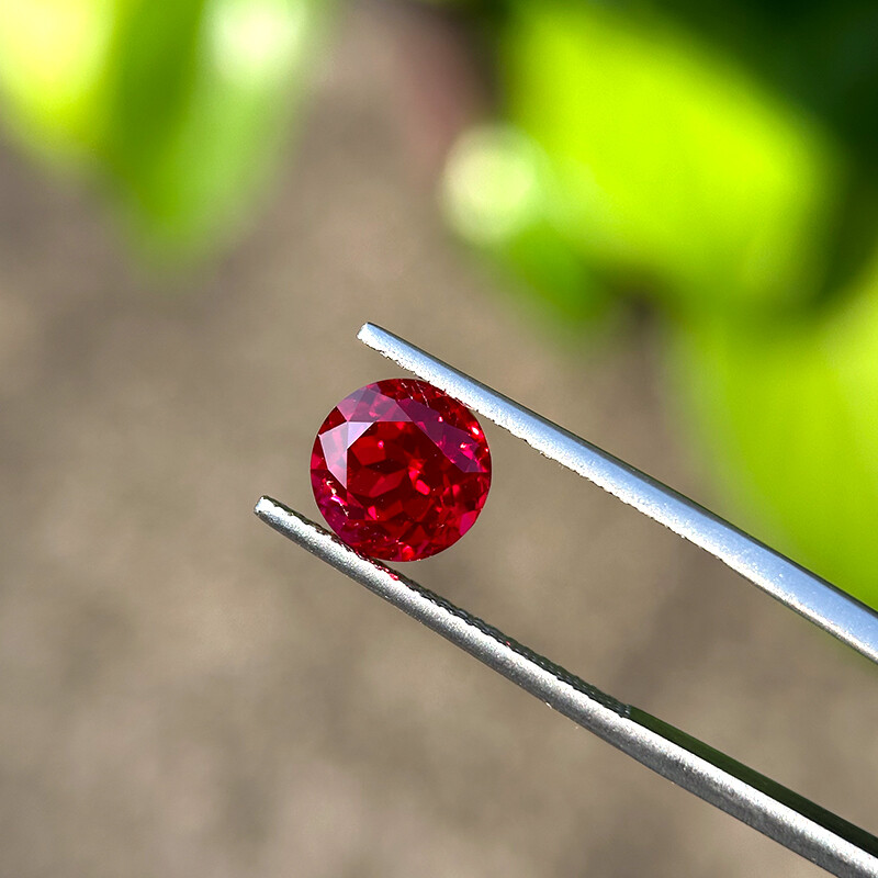 Blood Red Ruby AGL Certified Lab Grown Ruby Loose Gemstone Round Cut 0.3ct~4.3ct