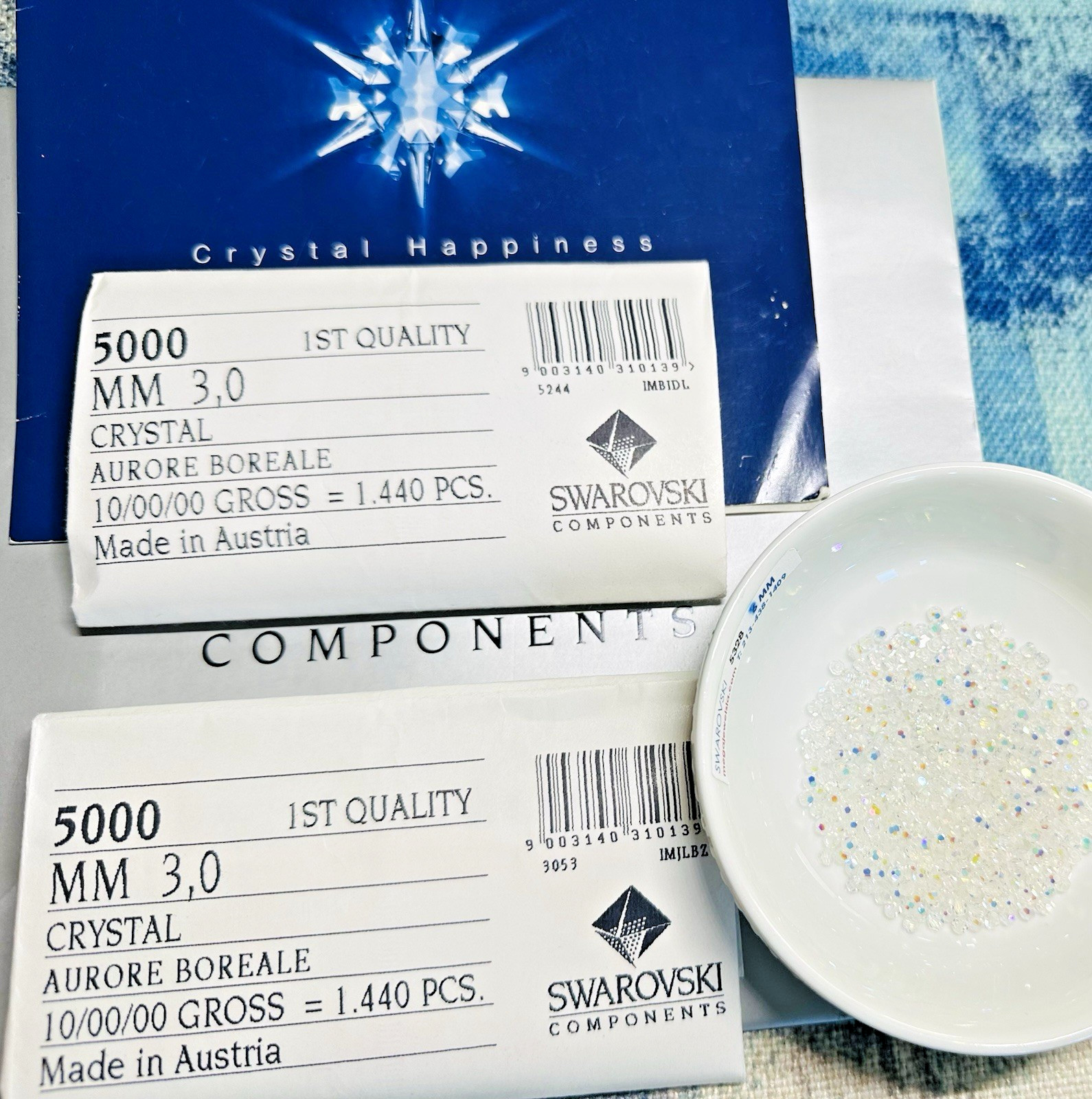 Genuine SWAROVSKI #5000 CLEAR CRYSTAL AB ROUND BEAD ~ 3mm ~ 720 to 1440 pcs