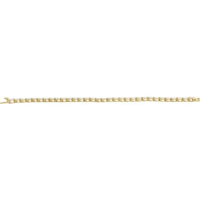 Lab Grown 6.50 Ctw. Pear Cut Diamond Tennis Bracelet 7 Inches