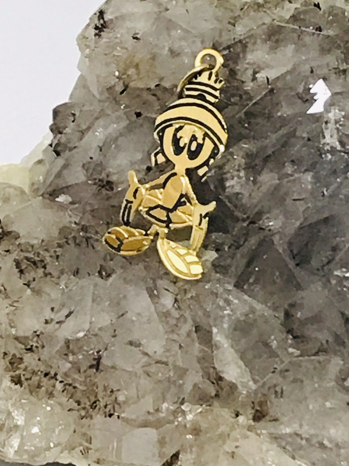 14K Yellow Gold Marvin The Martian Pendant